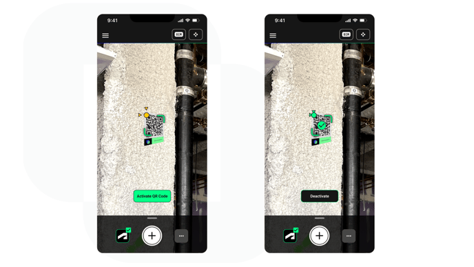 Activate  Deactivate QR codes during walk