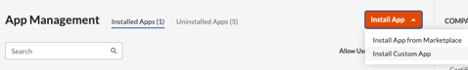 App Management -> Install App