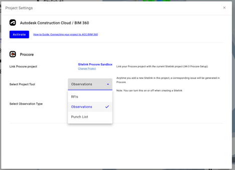 Project tool selection